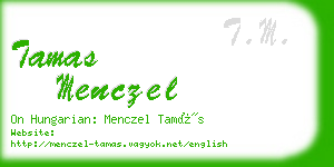 tamas menczel business card